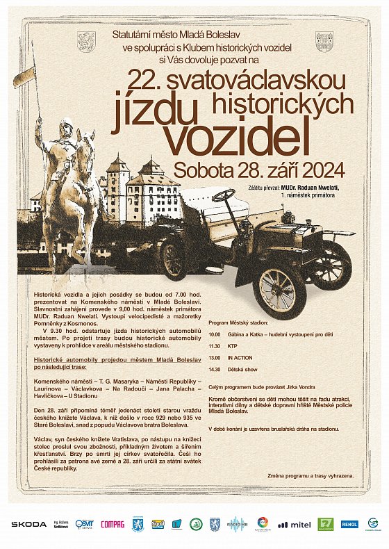 22. Svatováclavská jízda historických vozidel